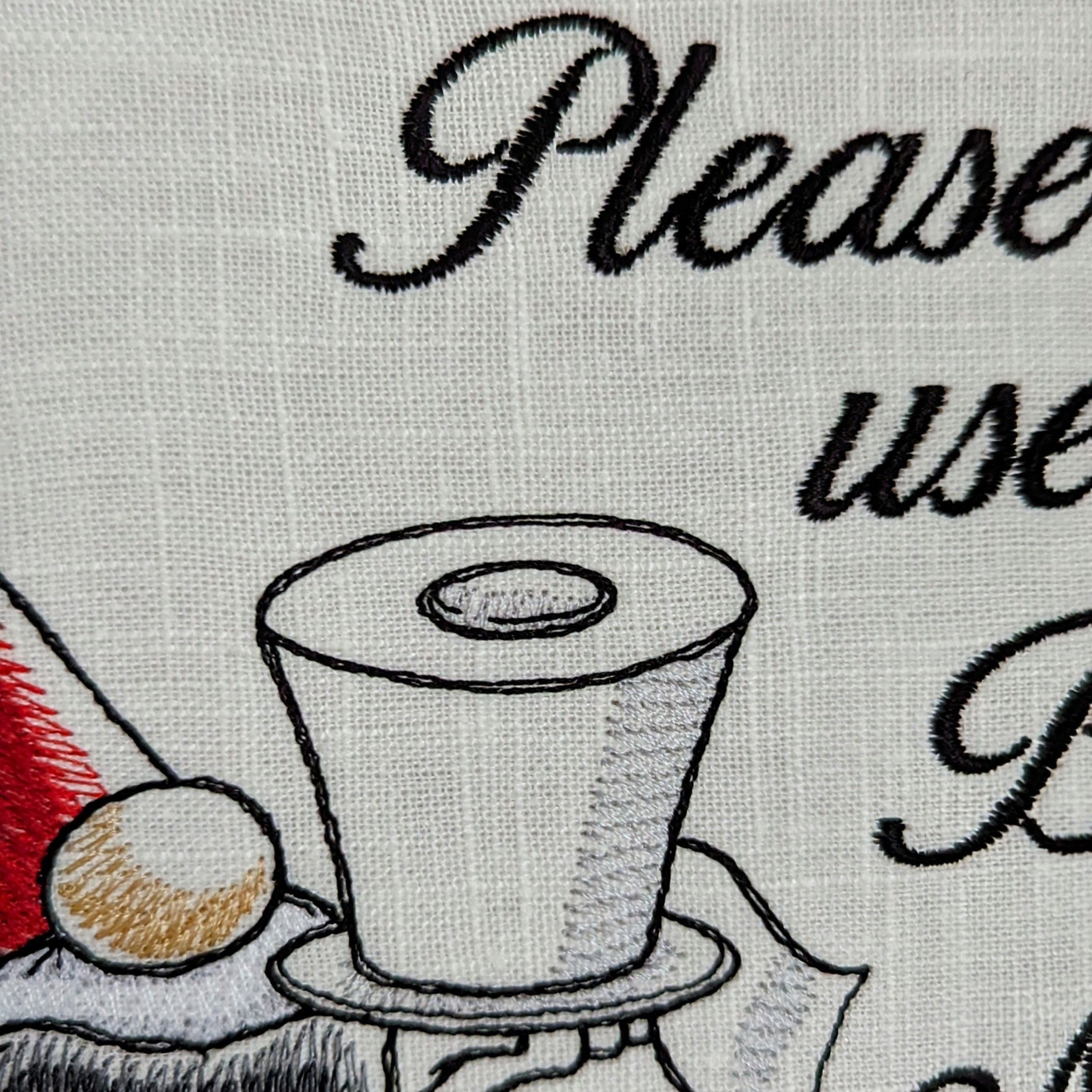 Please use the butt napkins provided. Machine embroidery 8" hoop. Bathroom humor, bathroom décor.