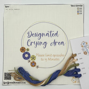 Hand Embroidery Kit- Designated Crying Area. Sassy, alternative vintage style hand embroidery.