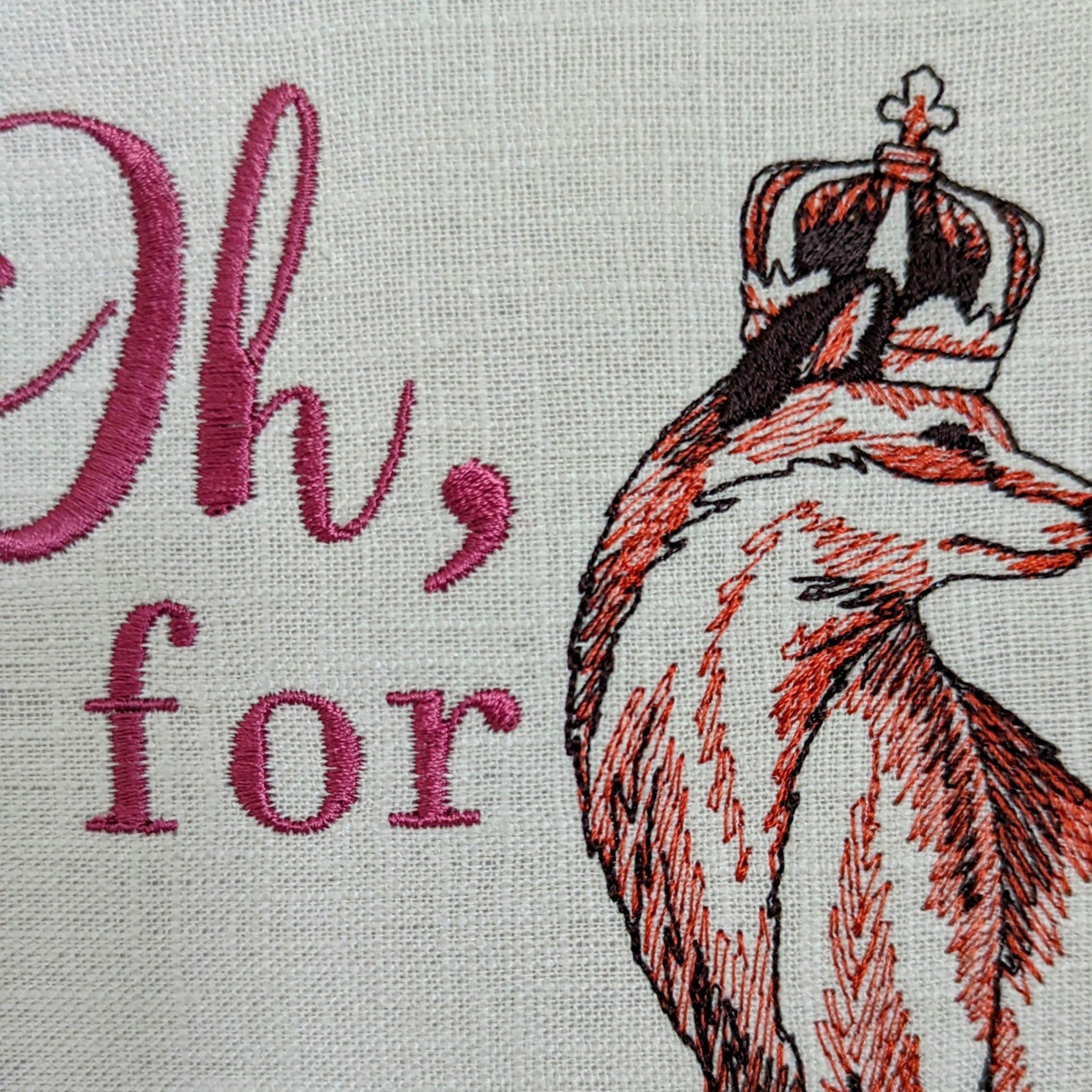 Oh for 'fox' sake Hoop Art, Machine embroidery 8" hoop