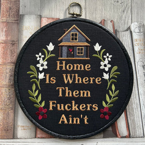 For anyone who treasures their peace and loves a laugh — this embroidered hoop art says what we’re all thinking. Perfect for your own home or as a funny, relatable gift.