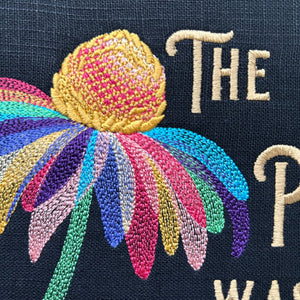The first Pride was a Riot. Machine embroidery 8" hoop art