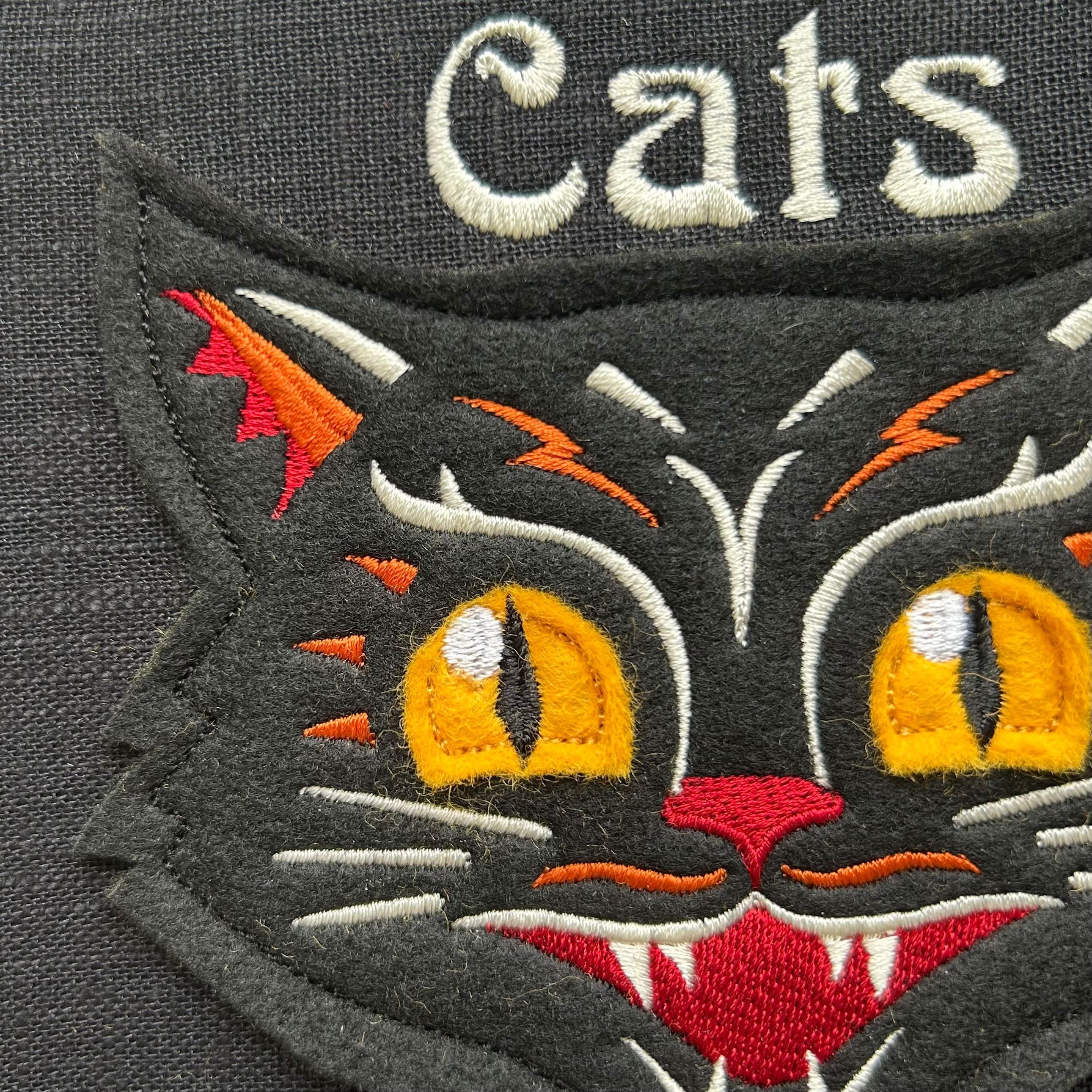 Scaredy Cats Welcome, Embroidery Hoop – Funny Gothic Cat Wall Art