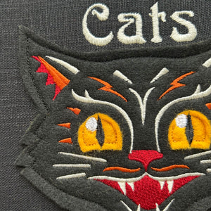 Scaredy Cats Welcome, Embroidery Hoop – Funny Gothic Cat Wall Art