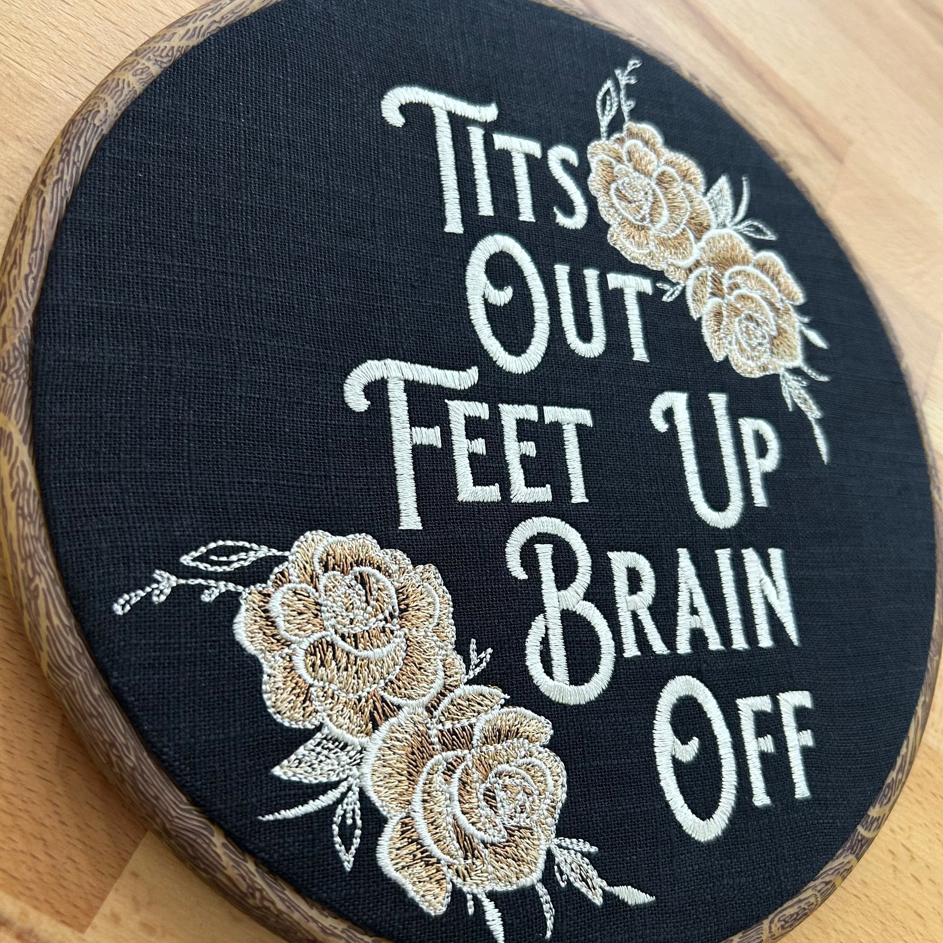 This stunning wall hanging features gold roses beautifully embroidered onto rich black linen, creating a bold and sassy statement piece. With a wood frame and a perfect blend of vintage charm and modern flair