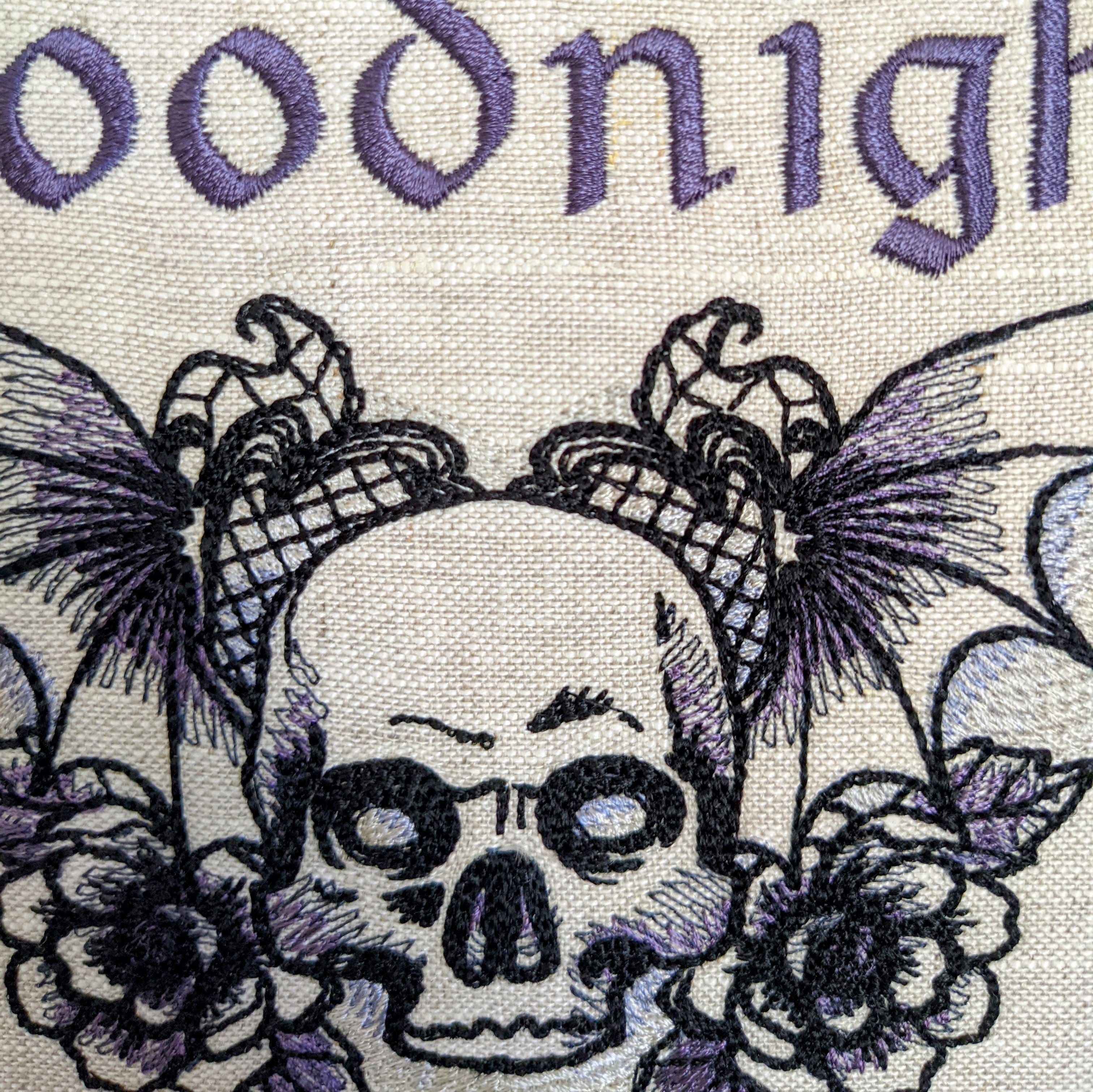 As Above So Below, machine embroidered 8" hoop
