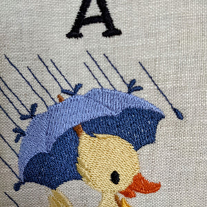 Don't give a duck Hoop Art, Machine embroidery 8" hoop