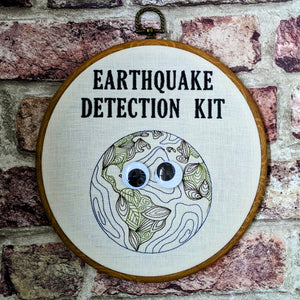 Earthquake detection kit. Machine embroidery 8" hoop