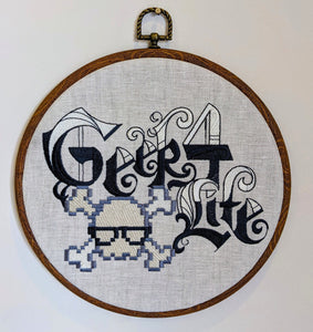 Geek 4 life.  Machine embroidery 8" hoop