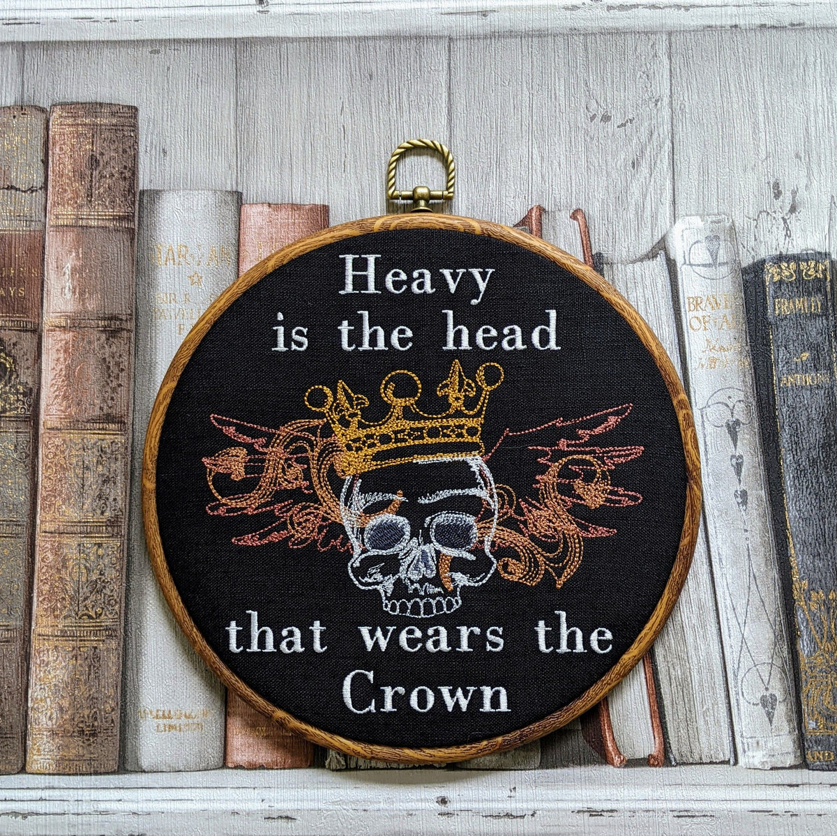 Live Laugh Lobotomy. Machine embroidery 8