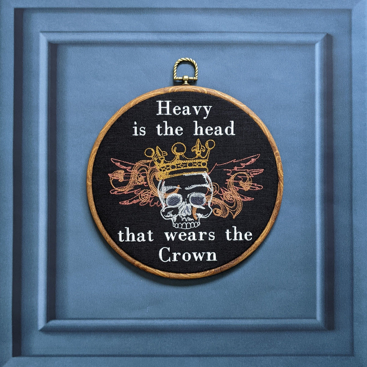Live Laugh Lobotomy. Machine embroidery 8