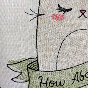 How about no. Machine embroidered 8" hoop