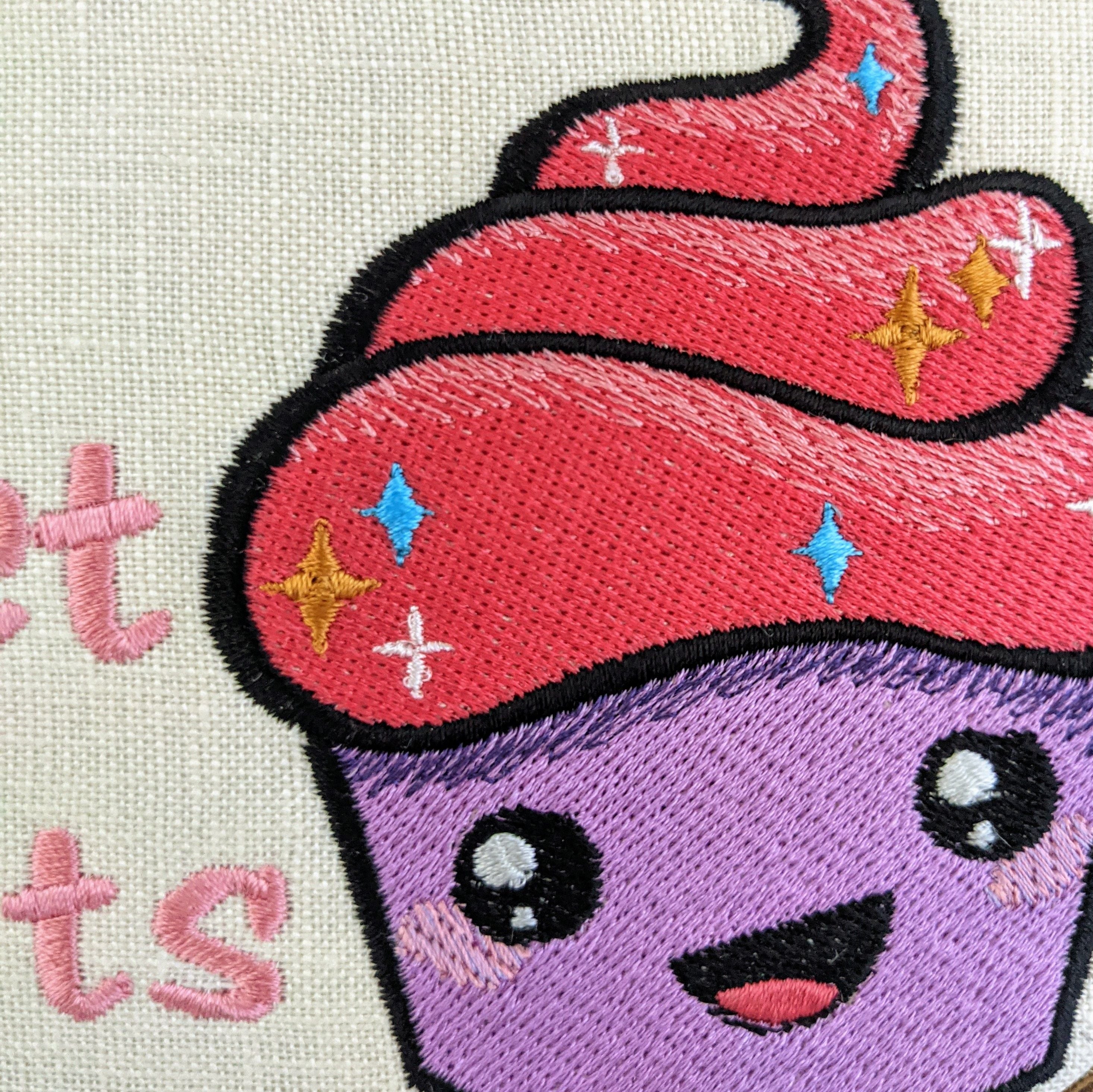 Sprinkles are for cupcakes not toilet seats. Machine embroidery 8" hoop,